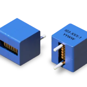I03 through-hole power inductor showing powdered-iron core, winding, and radial terminals