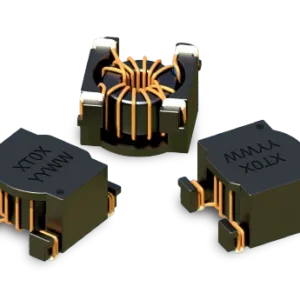 XT-Coil gate drive transformer showing exposed copper windings, magnetic core, and surface-mount terminals