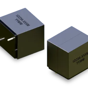 1D23A Class-D power inductor showing rectangular molded housing, ferrite core and through-hole terminals
