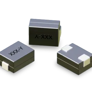 LP02-3 ferrite-bead power inductor showing compact molded housing and surface-mount terminals