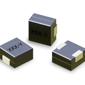 LP02-5 ferrite-bead power inductor showing compact molded housing and surface-mount terminals