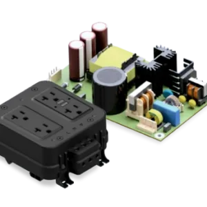 Custom power supply design with integrated power magnetics and electronic components