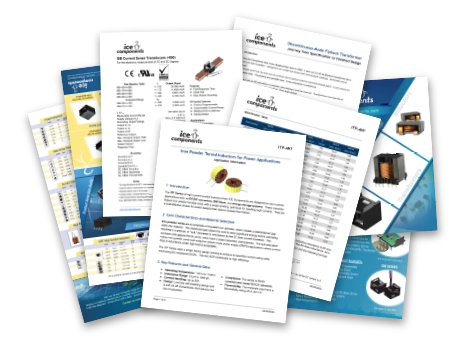 ICE Components technical resources including datasheets, application notes, product guides, and engineering documentation